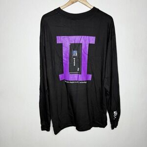 Vintage Hanes Pentium Processor 2 Intel PC Black Long Sleeve Shirt Mens XL